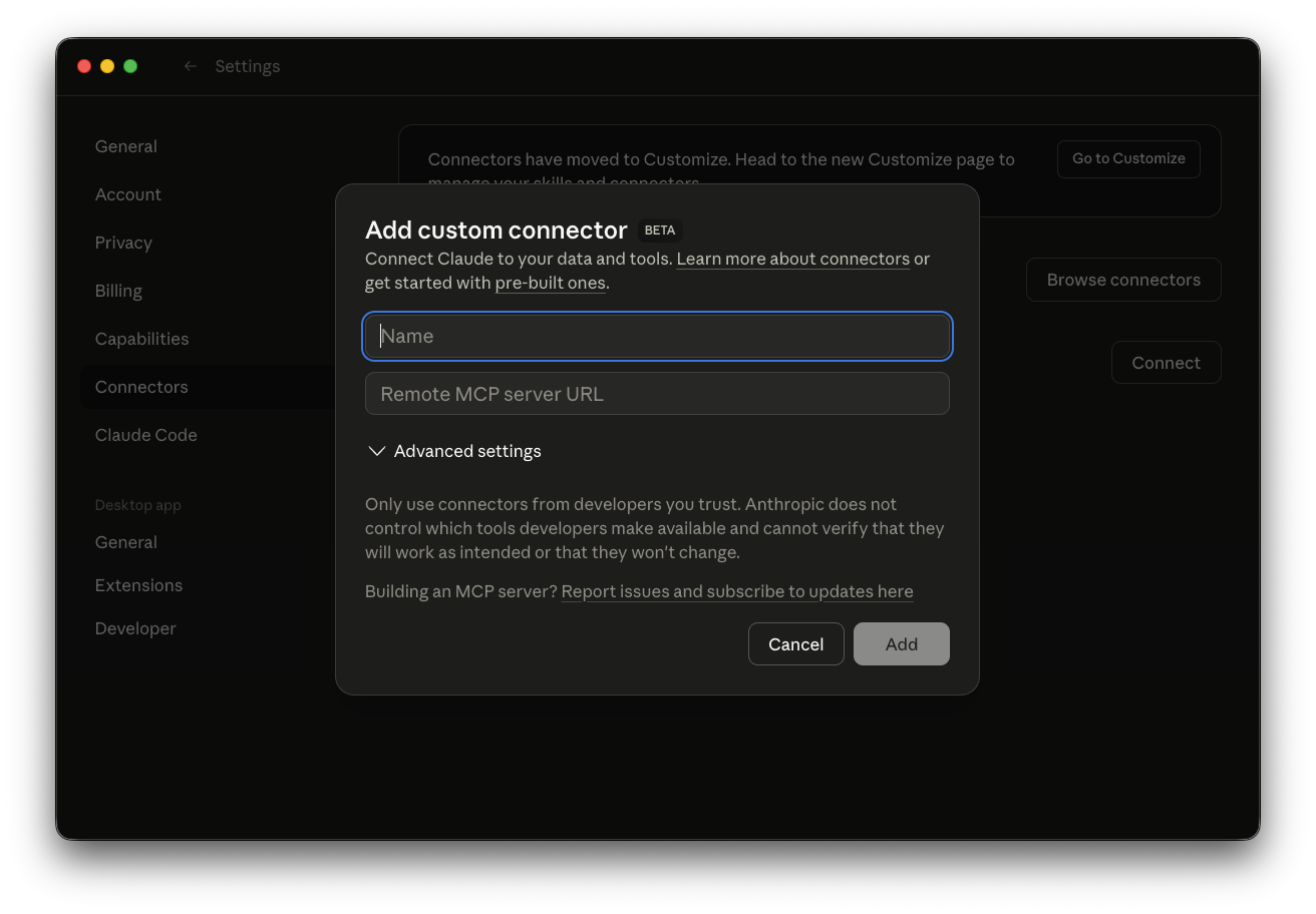 Add Laman Connector