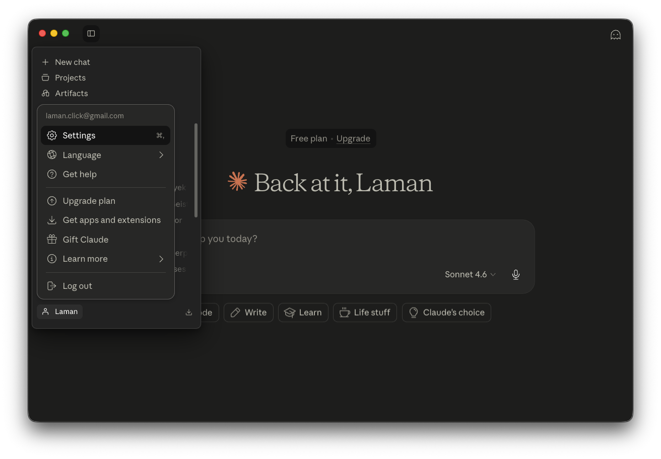 Profile Settings
