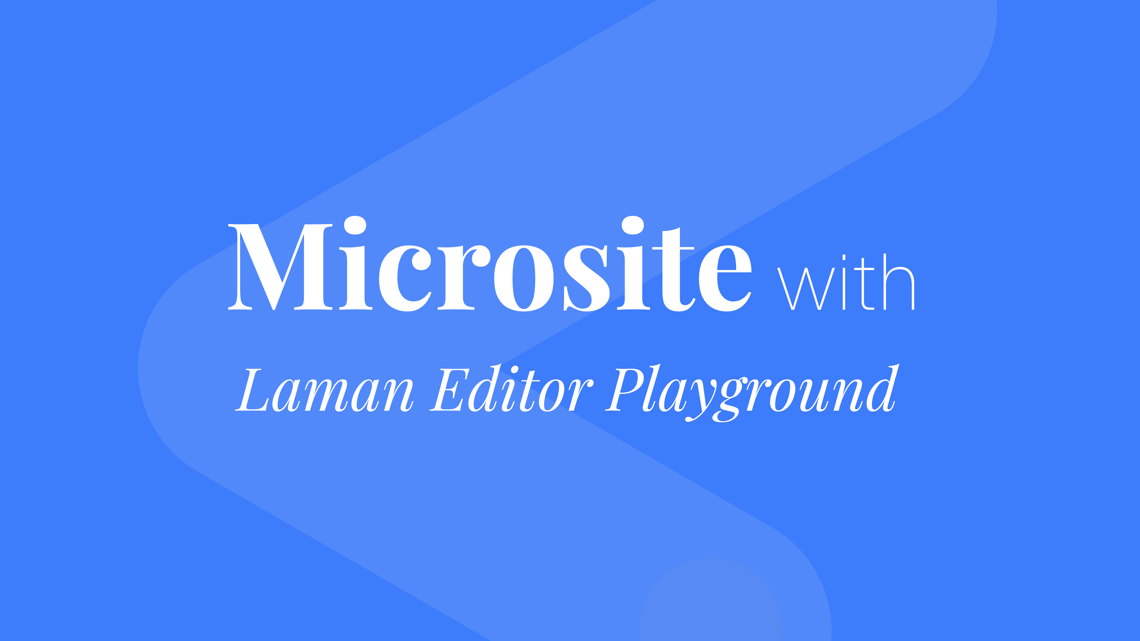 Create a Microsite With Laman and AI